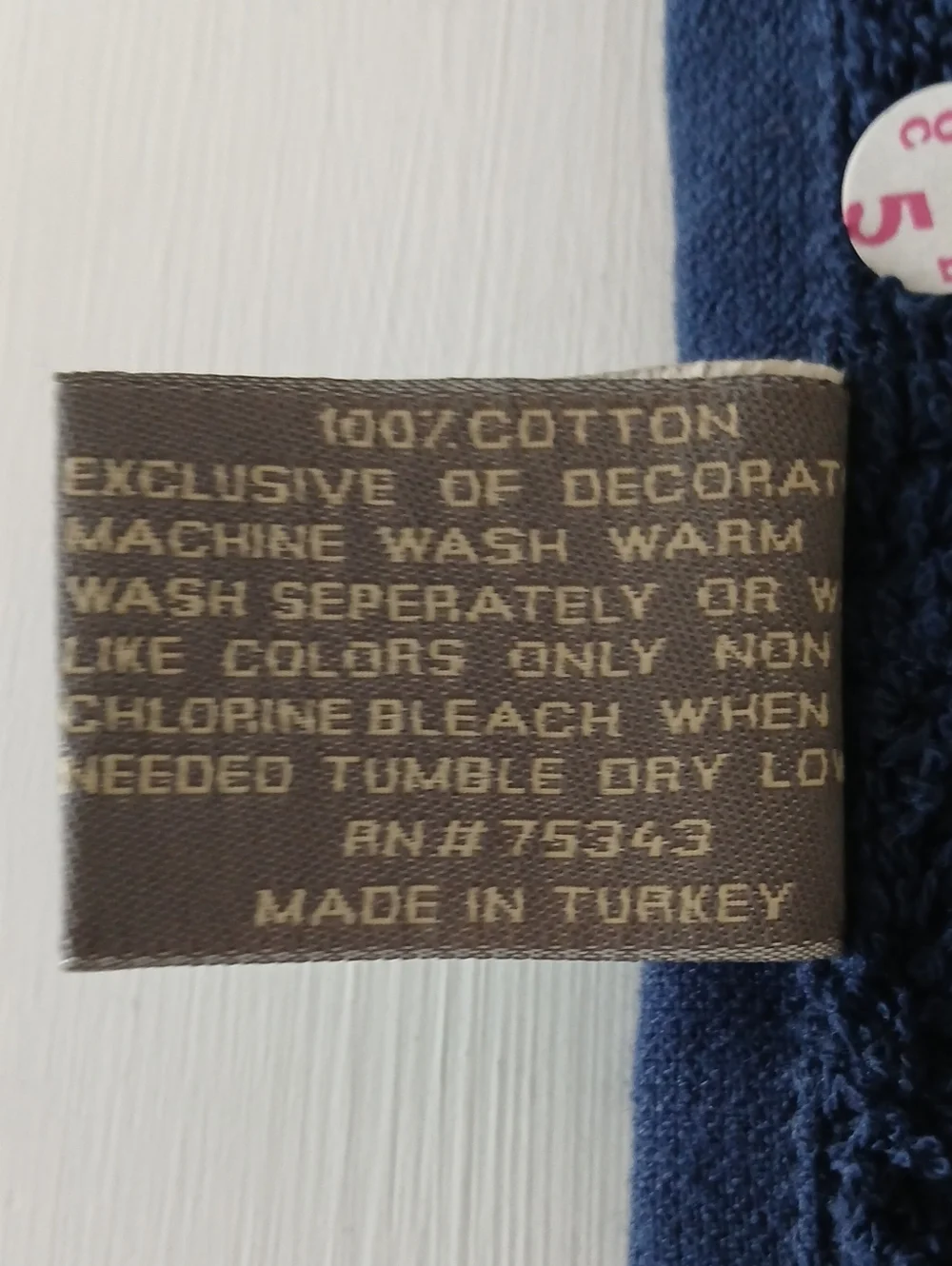 Navy Blue Bath Hand Towels Embroidered Anchor Steering Wheel Lighthouse Rope (3)